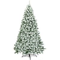 arbol de navidad artificial 225 cm costway arbol de navidad nevado con nieve 1364 ramas 225 cm