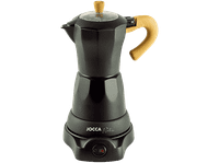 cafetera tradicional - jocca 2188n 026 l aluminio 480 w 6 tazas italiana electrica sin cables negromadera