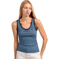 admas camiseta tirantes camiseta de tirantes canale hilo contraste para mujer