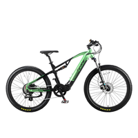 bicicleta de montana electrica cyrusher flex sistema de doble sensor bateria lg de 48 v y 15 ah verde