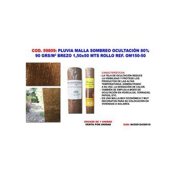 Pluvia Malla Sombreo De Brezo 90g/m2 1,50x50 M Rollos