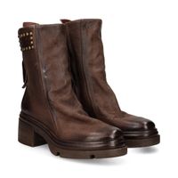 as98 botines con tacon mujer - marron talla 40