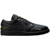 nike deportivas moda jordan 1 low black elephant print para hombre