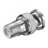 goobay adaptador de antena bnc a f gris
