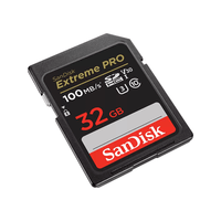 sandisk extreme pro 32gb sdhc memory card  2 yrs rescuepro deluxe up to 100mbs  90mbs readwrite speeds uhs-i class 10