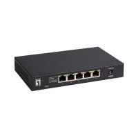 switch levelone geu-0525 5 puertos 25g ethernet sin ventilador pared