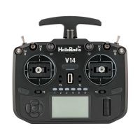 helloradiosky v14 pro 24ghz 14ch transmisor lcd integrado de 1000 mw elrs4in1 hall gimbals asistente de voz ai edgetx