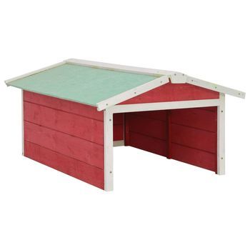 Caseta De Cortacésped Robótico Madera Abeto Rojo Y Blanco Vidaxl