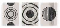 set 3 lienzos 60x40 circulos abstractos