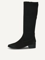 caprice boots black made of leather and synthetic with block heel size 41