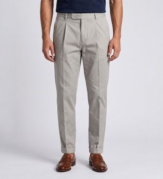 Berwich para hombre. ts0454x Pantalón Chiold beige (48), Casual, Algodón