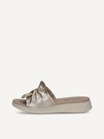 caprice mule metallic made of leather without heel size 36