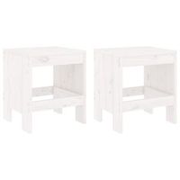 2 uds taburetes de jardin  otomana de jardin  reposapies de jardin madera maciza pino blanco 40x36x45 cm