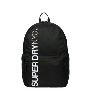 Superdry para mujer. W9110371A Mochila NYC Montana negro (OSFA), Casual, Poliéster