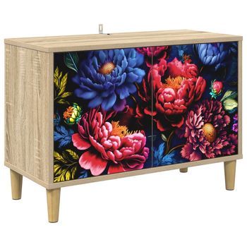 Mueble De Tv Kiel 69 X 33 X 50 Cm Sonoma Madera De Ingeniería Vidaxl