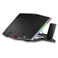base de refrigeracion para portatiles mars gaming con soporte adicional de moviltablet para portatil hasta 17 iluminacion rgb