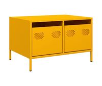 mueble tv - mesa de tv acero laminado en frio amarillo mostaza 68x50x435 cm