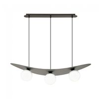 lampara de techo camerino opal 3 luces