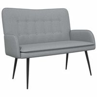 sofa de 2 plazas gris claro 115 x 61 x 87 cm tela vidaxl