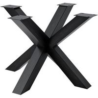 patas de mesa harlan metal negro industrial 100x100x71 cm clp