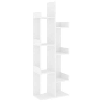 Estantería  librería de madera de ingeniería blanco 48x25,5x140 cm