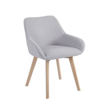 Silla Venly Tela De Polipiel 80*58.50*56 Cm - Gris Claro