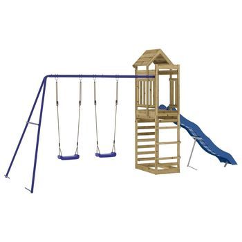 Parque Infantil | Área De Juegos De Exterior Madera De Pino Impregnada