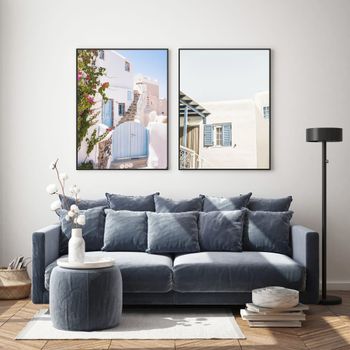 Set de 2 cuadros 006, marco negro, 50x70 cm