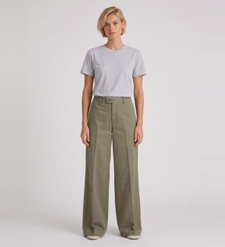 Berwich para mujer. xgab Pantalón Nina-GD verde (44), Casual, Algodón