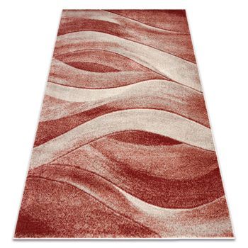 Alfombra Fusion 1617 Beige / Terracota - Ondas, Moderna, Abstracta 160x220 Cm