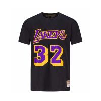 camiseta magic johnson name and number mitchell  ness los angeles lakers negra