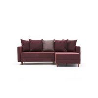 sofa cama rinconera aydam derecho rojo burdeos