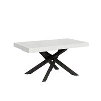 mesa extensible 90x160420 cm fresno blanco patas antracita