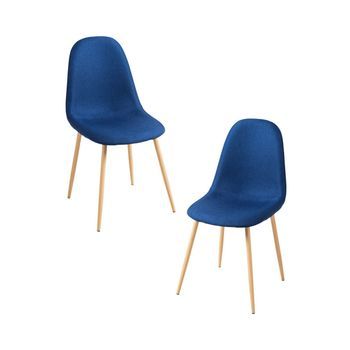Pack 2 Sillas Teok Tela De Tela 84*39*42 Cm - Azul