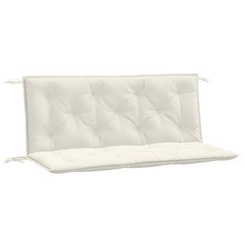 Cojines Para Banco Jardín 2 Uds Tela Crema Melange 120x50x7 Cm Vidaxl