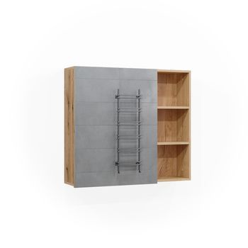 Armario Con Espejo Para Baño Rudi 90 X 80.9 Cm Con Puerta Y Compartimentos Abiertos Vicco