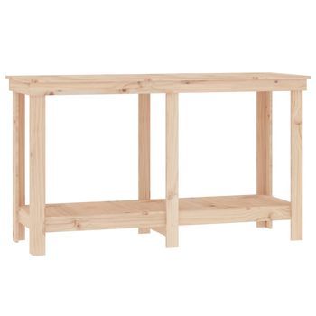 Banco Interior | Banco De Trabajo De Madera Maciza De Pino 140x50x80 Cm