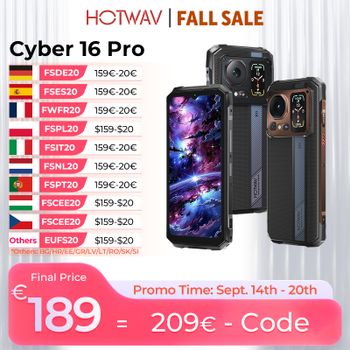 HOTWAV Cyber 16 Pro Smartphone resistente G100 octa-core Android 15 teléfono móvil 108MP 6,6 ''FHD + 2K 8GB 512GB 6280mAh teléfono móvil