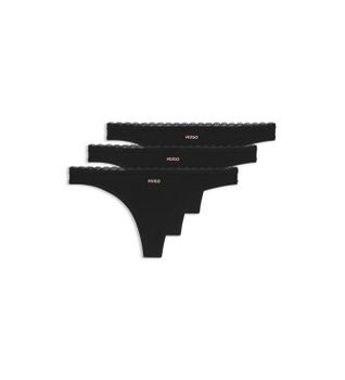 HUGO para mujer. 50566737 Set 3 Tangas Micro negro (M), Homewear, Poliamida