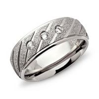 anillo acero inoxidable diamante 7mm circonita cubica