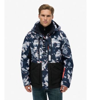 Superdry para hombre. MS110191A Chaqueta Ultimate Freestyle marino (L), Casual, Deportivo, Poliéster, Nieve, Outdoor