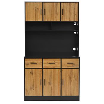 Aparador de cocina con iluminación led y enchufes integrados