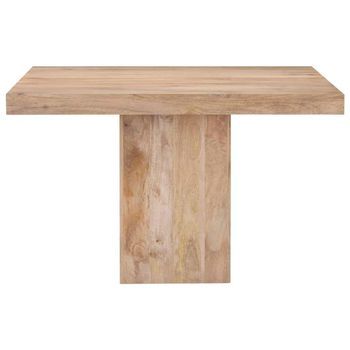 Mesa De Comedor - Mesa De Cocina De Madera Maciza De Mango 120x120x77 Cm