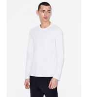 ax armani exchange para hombre 8nzm77zja5z1100 camiseta maglia blanco xl casual algodon manga larga