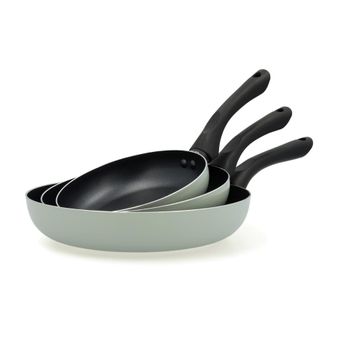 Set 3 sartenes aluminio verde 18-22-26 cm