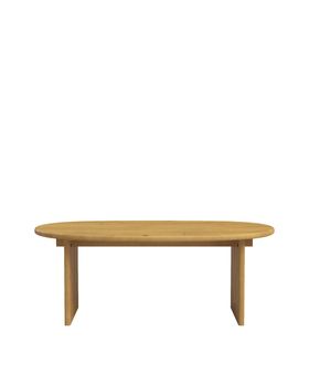 Mesa de centro de madera de abeto en color marrón claro 102 cm