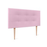 cabecero de polipiel capitone 110x115cm con patas camas 105 - rosa