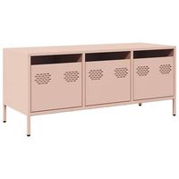 mueble para tv acero laminado en frio rosa 1015x39x435 cm vidaxl