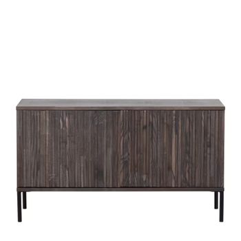 Mueble de TV de fresno macizo con marco negro