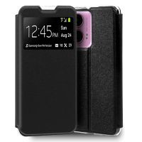 funda cool flip cover para motorola moto g04  g24 liso negro